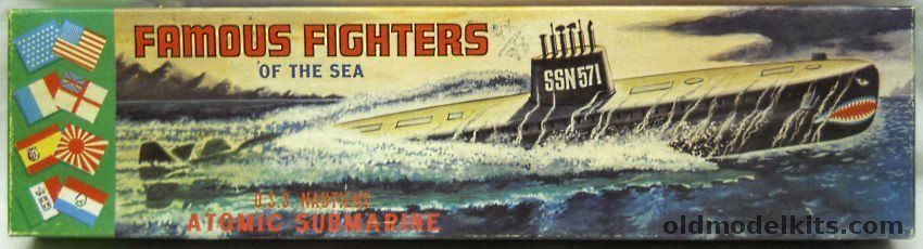 Aurora 1/242 Atomic Submarine Nautilus SS571, 500-98 plastic model kit